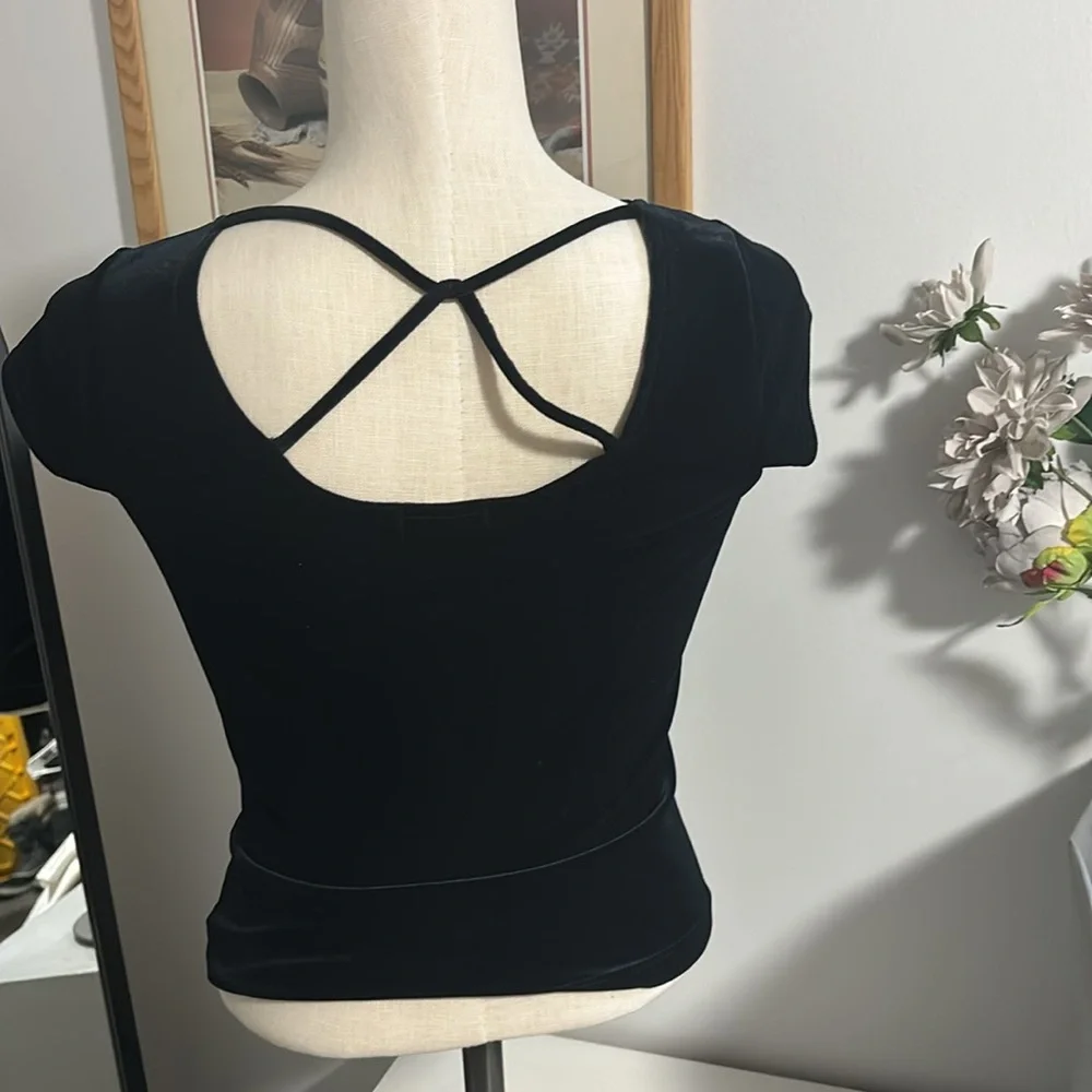 Velvet Open Back Top - Picture 3 of 5